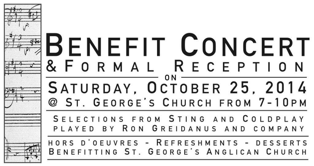 Concert & Formal Reception set for Oct. 25